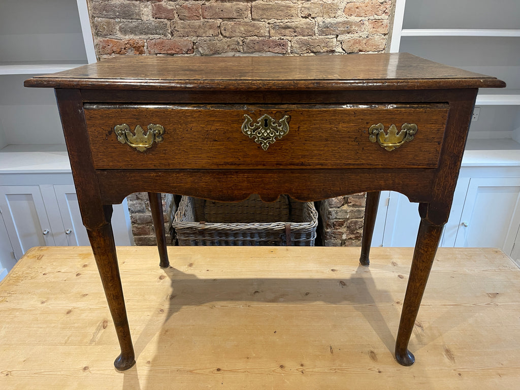 early antique georgian oak lowboy console table