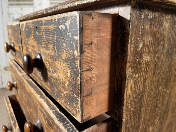 a beautiful antique original georgian  provincial chest of drawers circa 1830