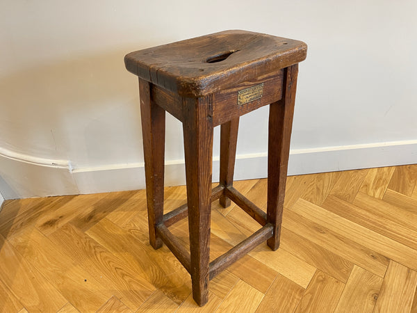 antique oak stool artists seat