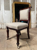 antique georgian mahogany desk/side chair circa 1830 reupholstered in 12oz irish linen