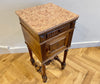 antique french rosewood marble bedside bedroom cabinet