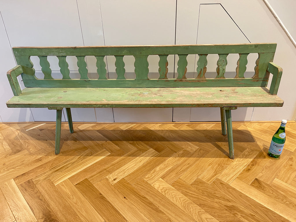 a rare early antique swedish bench seat