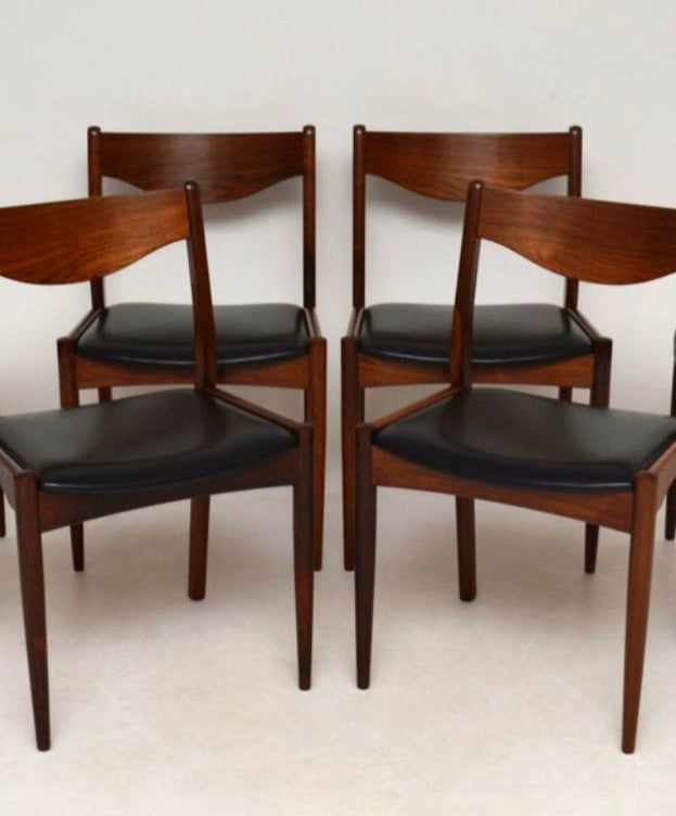 rare midcentury søren ladefoged rosewood chairs