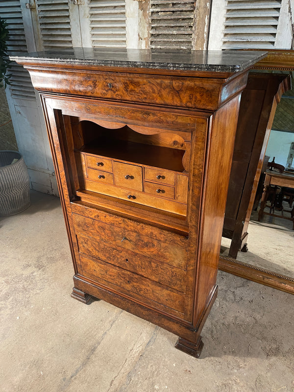 antique french walnut escritoire desk console secretaire