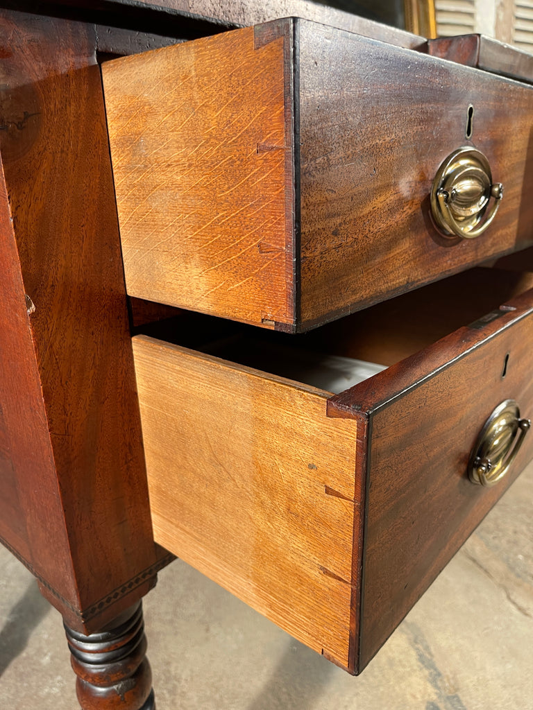 early antique regency cuban mahogany console table desk