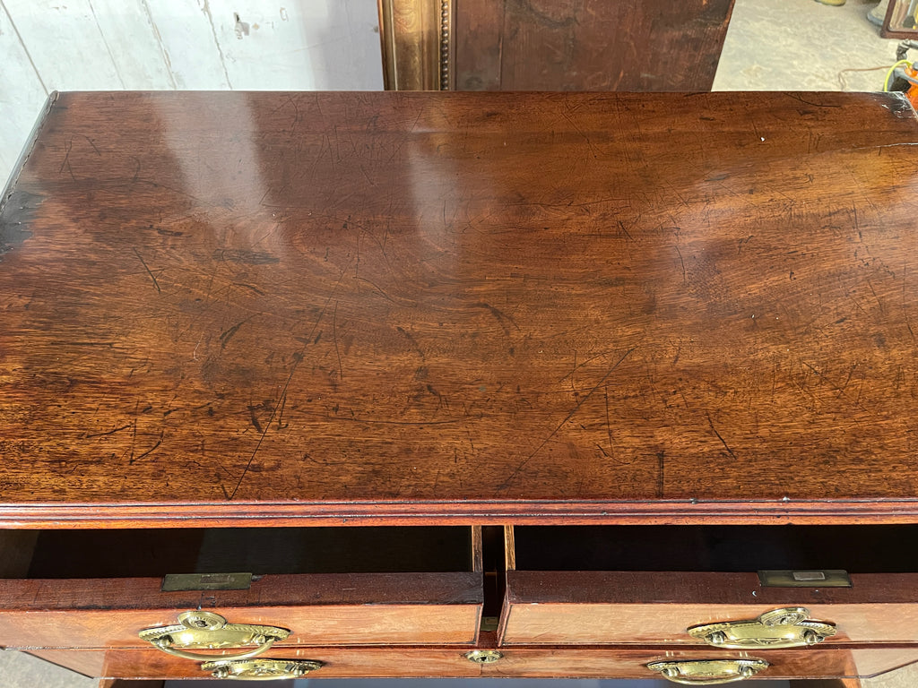 early georgian regency antique flame mahogany  chest of drawers