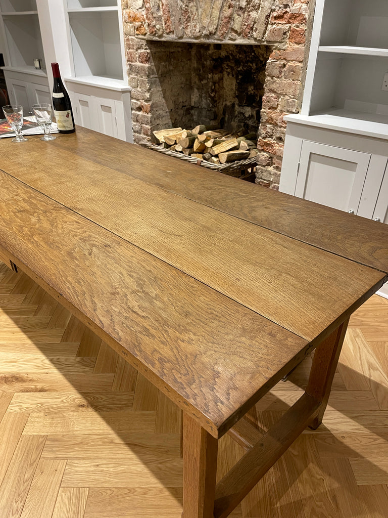 antique french oak kitchen refectory dining table