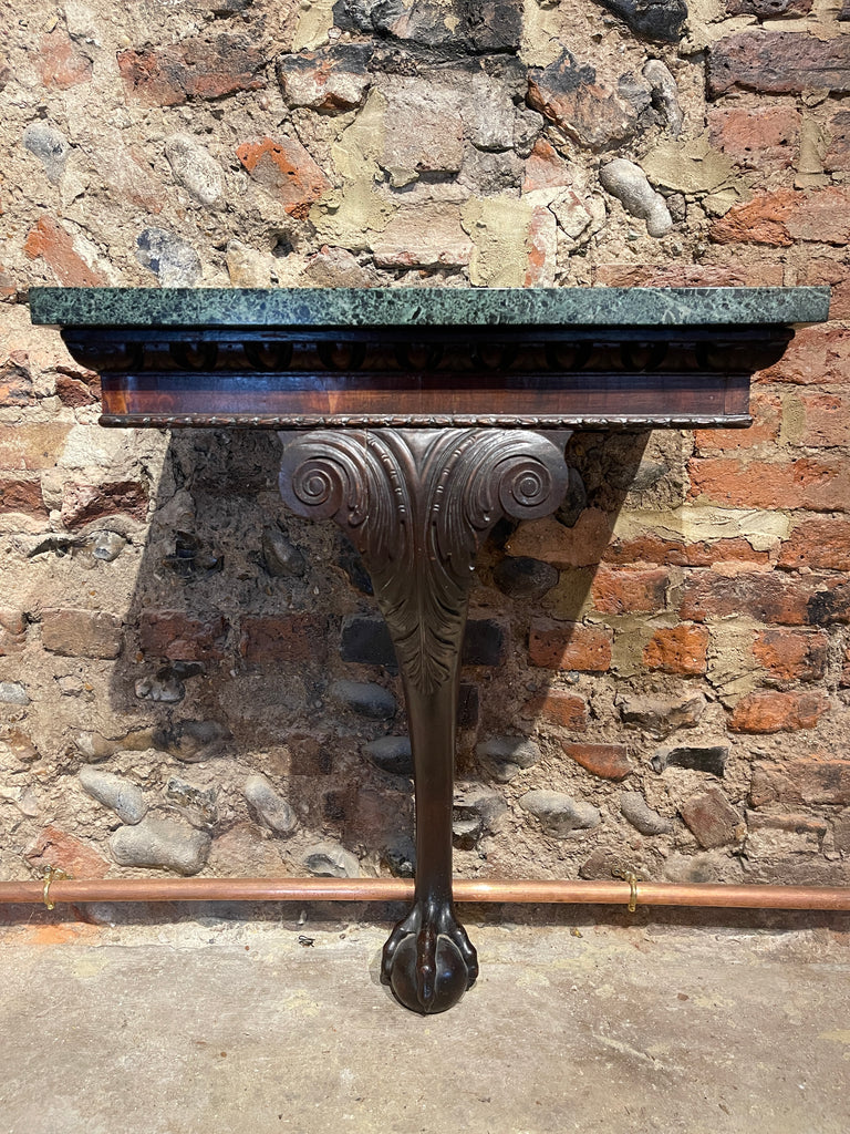 chippendale irish georgian claw & ball foot console table