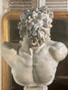 an exceptional large museum piece decorative antique plaster bust of laocoön