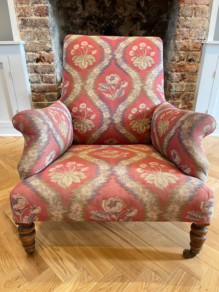 country house period arm chair howard & sons style