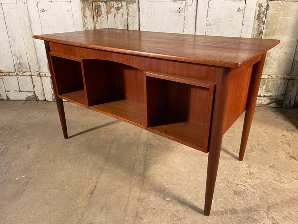 midcentury kai kristiansen danish teak double sided desk