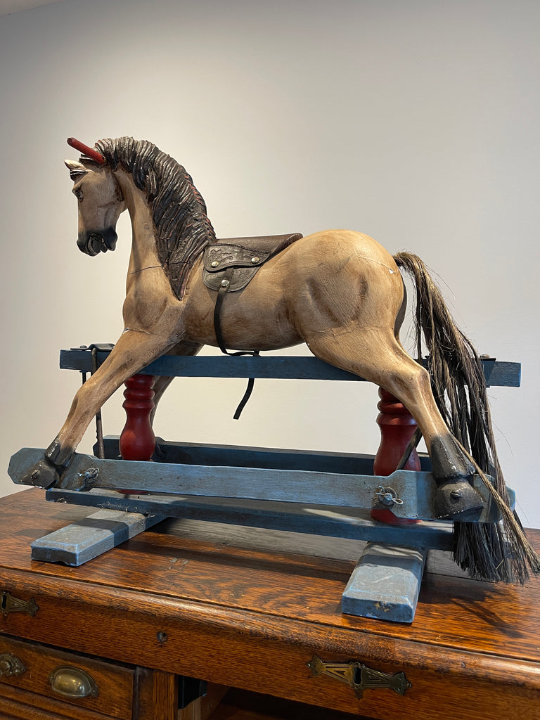 antique french rocking horse circa 1860