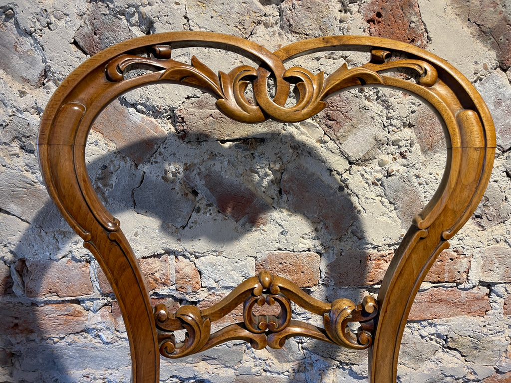 antique walnut carved statement bedroom kitchen chair