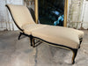 antique french ebonised day bed chair