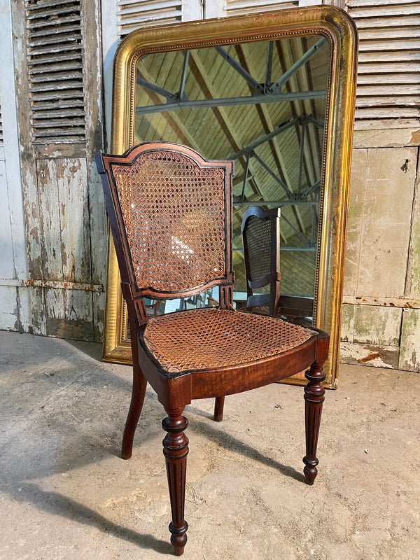 antique georgian cane mahogany chair