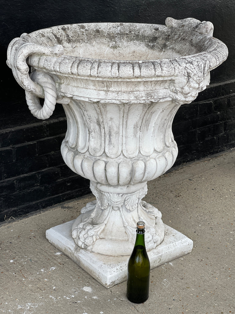 marble plant pot large Large 3ft High Architectural Antique Italian Marble Garden Urn Planter– Search & Rescued