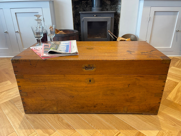 antique georgian camphor chest trunk coffee table