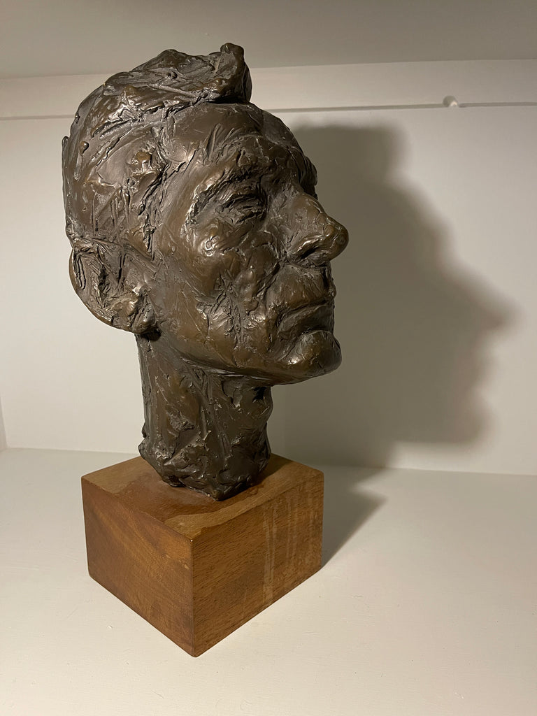 a rare sculptural bust of actor  kenneth williams by sought after sculptor irena sedeckla