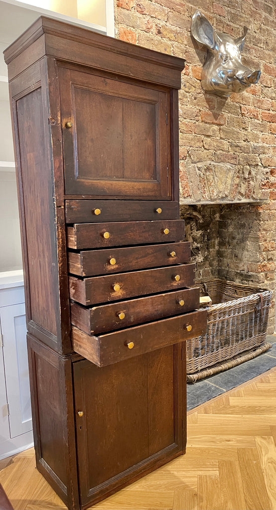 antique station masters mahogany cabinet