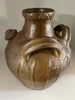 beautiful early antique french provincial walnut oil handmade ceramic jug circa 1800