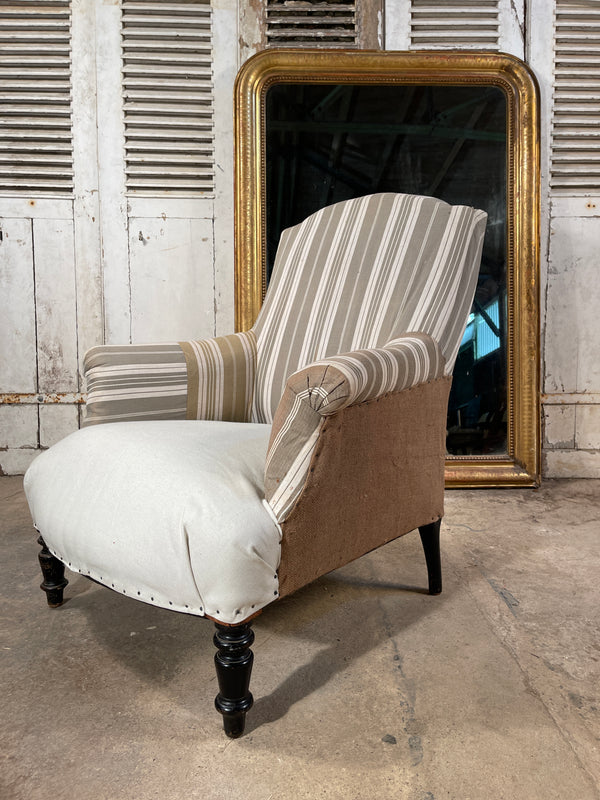 beautiful deconstructed antique napoleon iii french armchair circa 1850