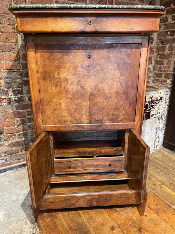 antique french walnut escritoire desk console secretaire