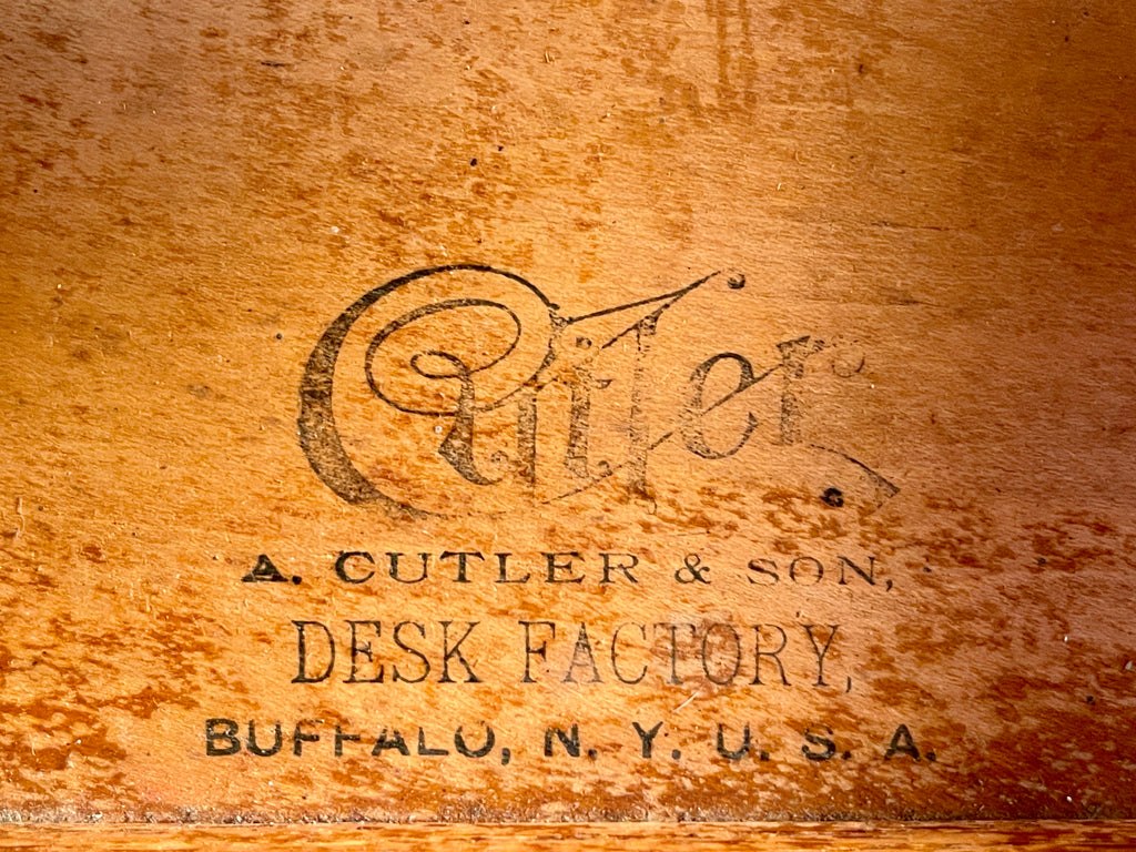 rare antique american cutler & sons roll top oak desk circa 1880