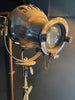rare furse theatre light on a very rare and original polished chrome and brass stand