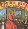 antique vintage fairground advertising painted canvas beautiful marie the giant school girl sideshow sign/signage attraction circa 1890