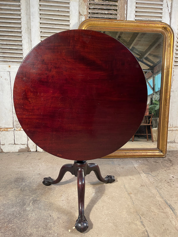 stunning irish plum pudding antique georgian mahogany tilt top bird cage wine table circa 1760