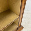 antique napoleon iii french burr walnut silk lined bookcase console table