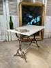 antique french marble & wrought iron patisserie kitchen/gardentable in the style of arras circa 1840