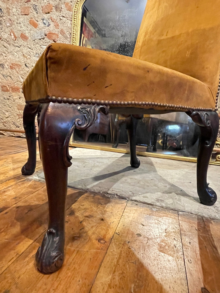 early georgian chippendale library chair
