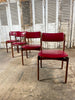 rare set of original midcentury erik buch model 49 chairs with matching circular rosewood dining table circa 1949