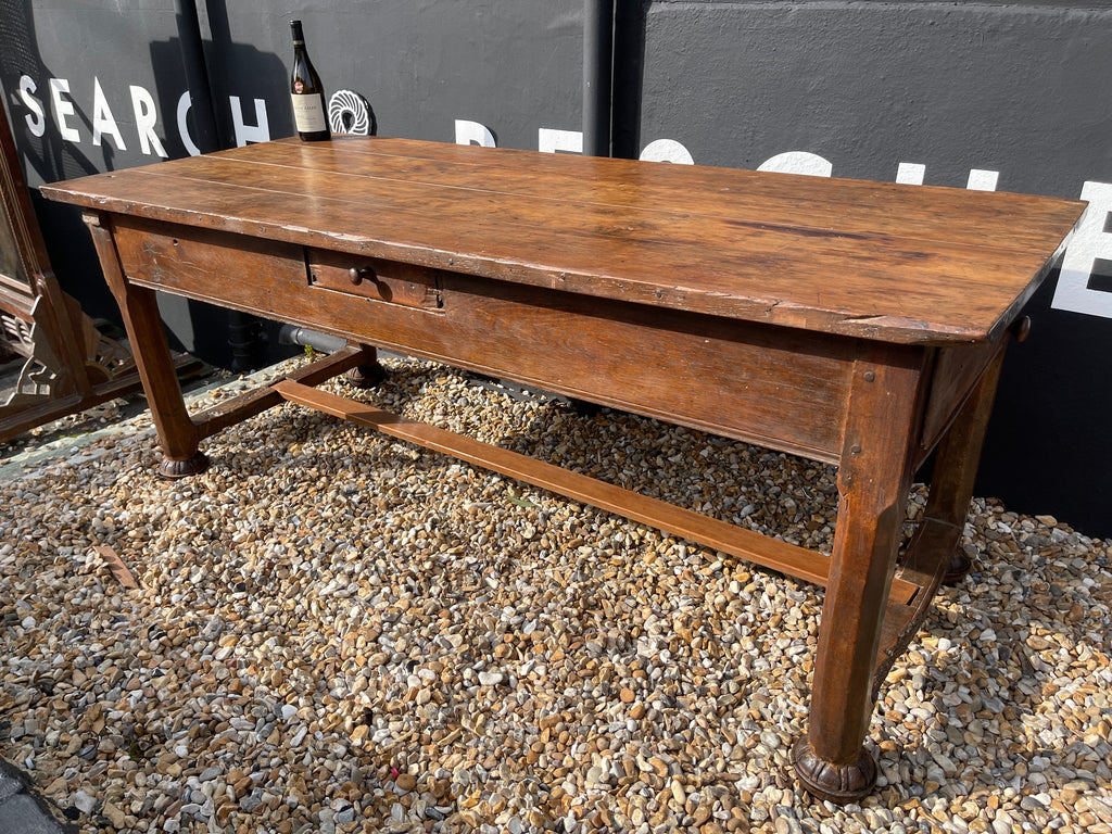 original 1780’s  antique oak french monastic dining table