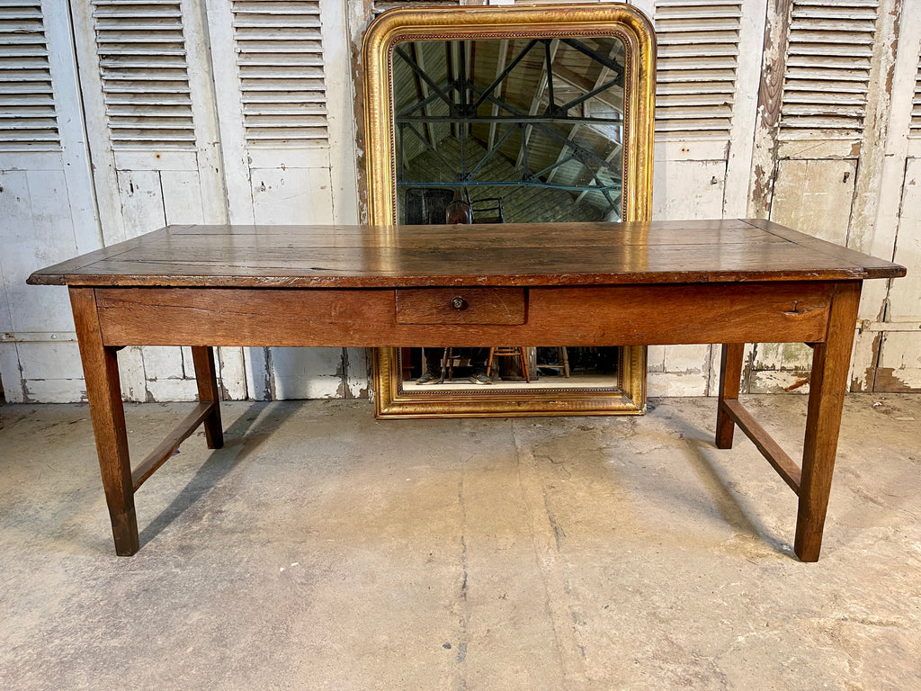 antique french oak kitchen refectory dining table circa 1840