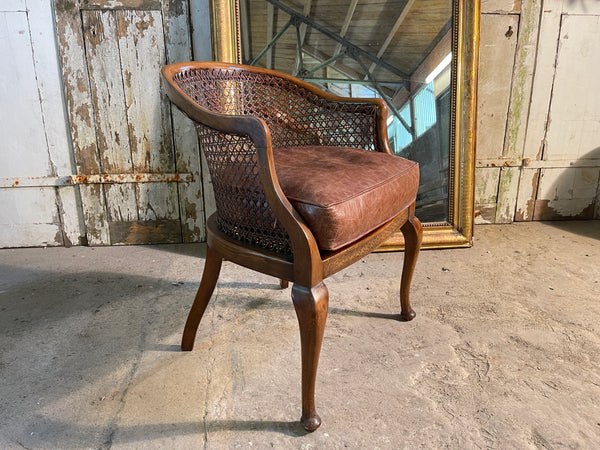 antique georgian style cane tub chair