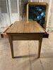 antique olive wood breccia marble nonnas kitchen dining/pasta making table