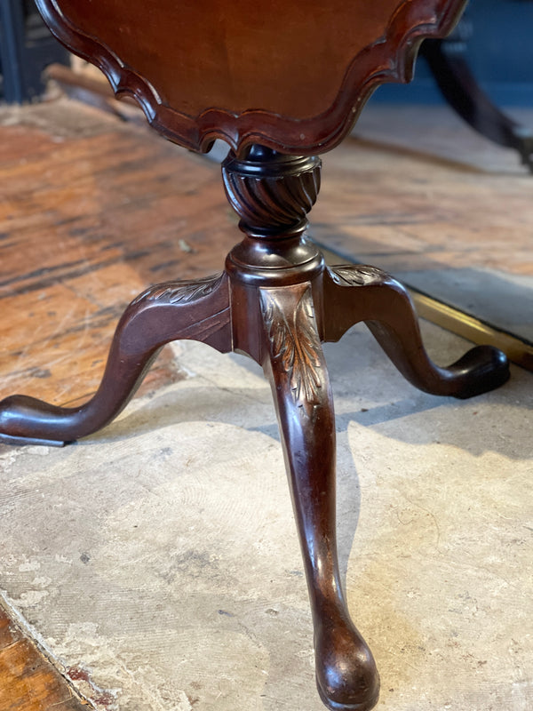 early georgian mahogany pie crust tilt top tea table