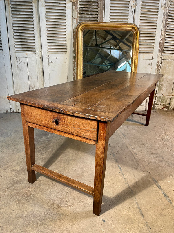 antique french oak kitchen refectory dining table circa 1840