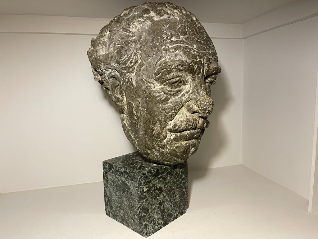 a rare and exceptional antique  bust of dr dyson by the highly sought after sculptor josef belsky royal british society of sculptors