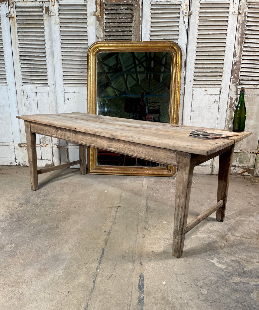 antique french provincial elm two plank refectory farmhouse kitchen table circa 1840