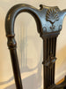 a beautiful antique french napoleon iii leather & ebonised mahogany music chair circa 1840