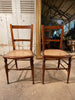 a pair of english antique mahogany cane show chairs circa 1870