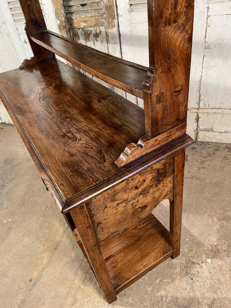 exceptional antique early georgian welsh elm kitchen cupboard dresser