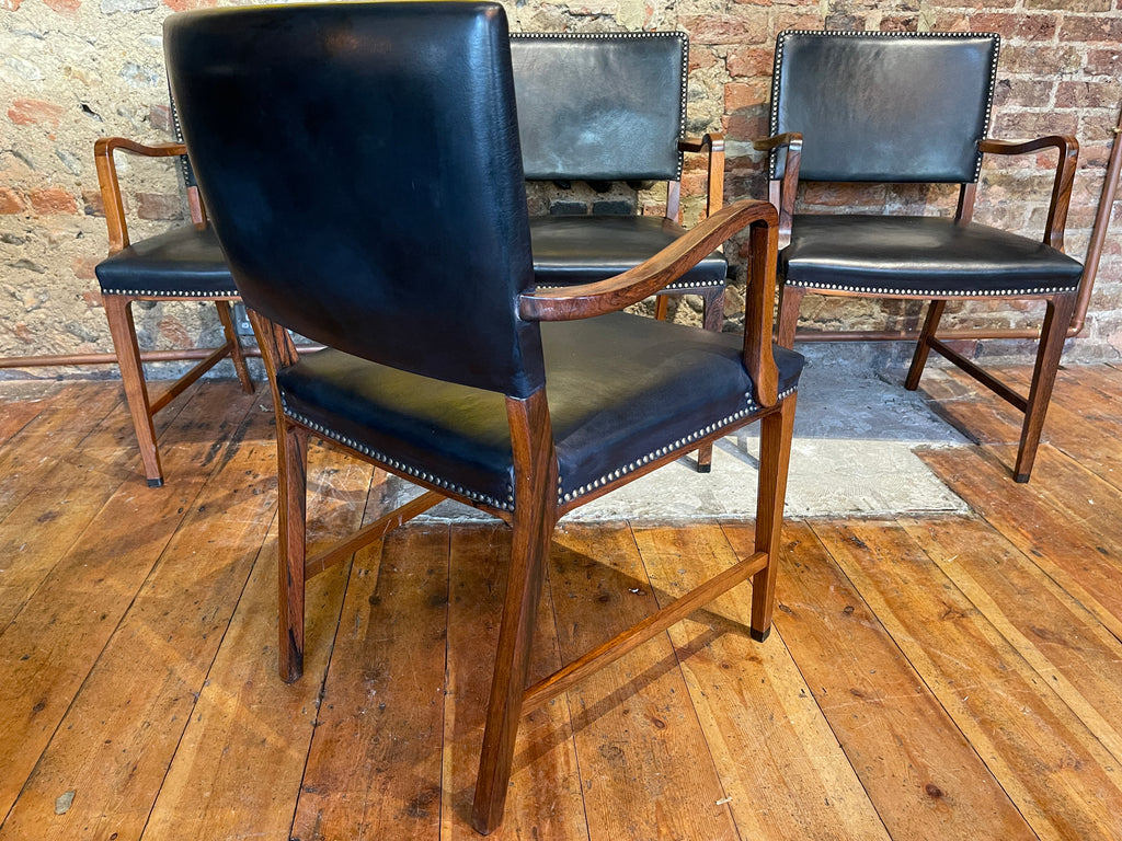 exceptional danish midcentury rosewood leather niels moller chairs