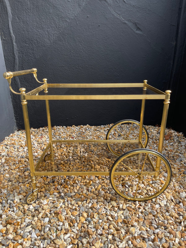 original french mid century hollywood regency drinks cocktails trolley cart