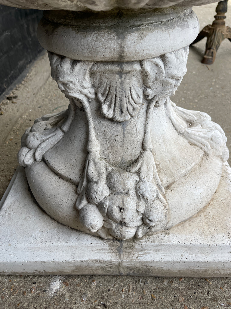 large 3ft high architectural antique italian marble garden urn planter