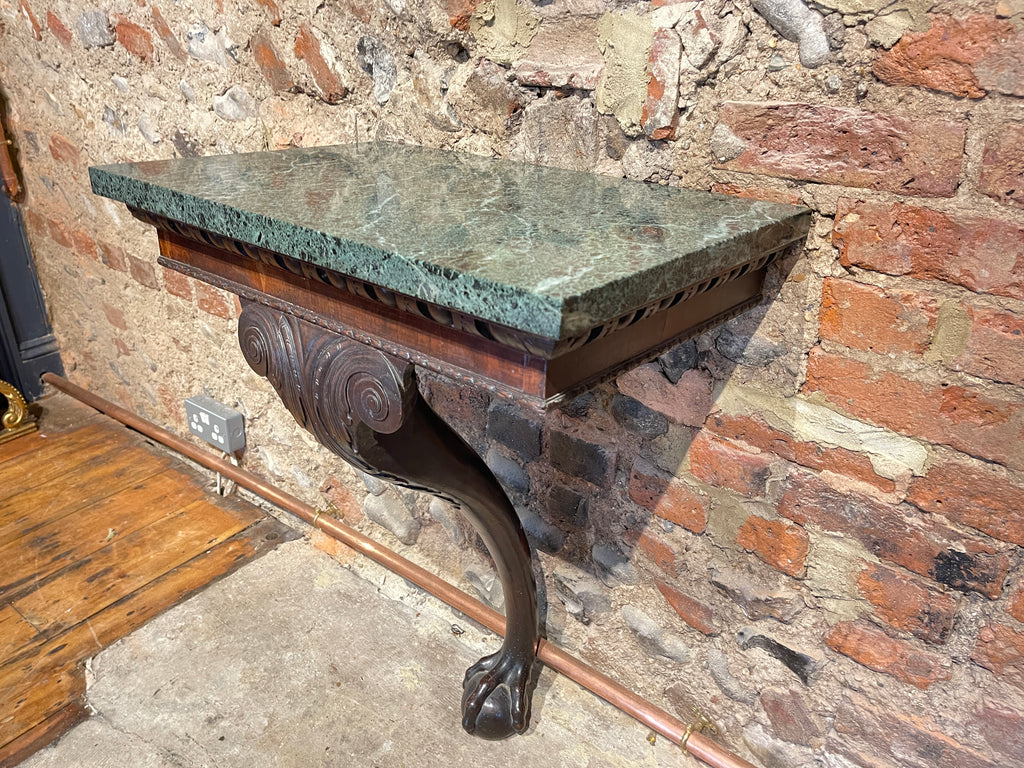 chippendale irish georgian claw & ball foot console table