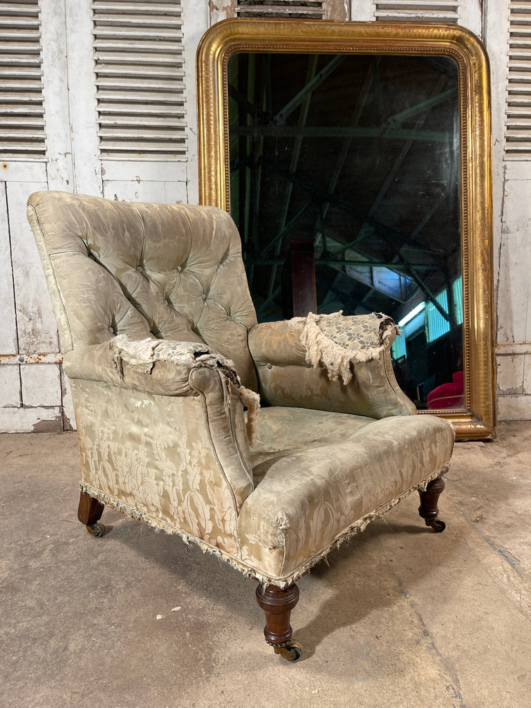 rare antique english holland & sons country house walnut armchair circa 1843 suppliers to buckingham palace & windsor castle